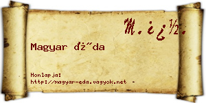 Magyar Éda névjegykártya